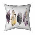 Begin Home Decor 26 x 26 in. Bohemian Feather Set-Double Sided Print Indoor Pillow 5541-2626-AN335
